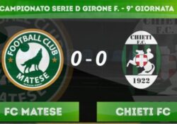 PIEDIMONTE MATESE. Calcio, la FC Matese e Chieti non si fanno male: finisce 0 – 0, ma che entusiasmo sugli spalti. Una splendida festa al “Ferrante”.