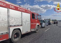 Caserta / Provincia. Incidente in autostrada tra un mezzo pesante ed un furgone: sul posto i Vigili dl Fuoco.