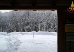 Monte Meta / Pizzone / Valle Fiorita. Esercitazione dei Vigili del Fuoco specializzati in tecniche Speleo Alpino FLuviali: ambiente ostile con neve alta 125cm.