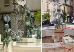Capua. Furto della statua dell’angelo in Piazza, denunciato per furto aggravato 42enne di San Prisco. LE FOTO.