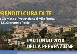 CAIAZZO / CAPUA. L’autunno 2018 della prevenzione, Villa Fiorita inaugura domani sabato 29 settembre il ciclo di 4 giornate dedicate a varie patologie.