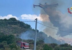 Sessa Aurunca. Incendio interessa vasta area boschiva di circa 100 ettari: in azione anche due Canadair e 2 elicotteri dell’antincendio.