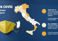 Covid dilagante, altre 4 regioni in giallo: Lombardia, Lazio, Piemonte e Sicilia, oltre a Liguria, Marche, Veneto, Friuli, Calabria e le Province autonome di Bolzano e Trento.