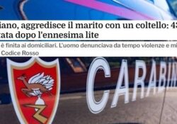 Donne violente. Aggredisce il marito con un coltello: 43enne arrestata dopo l’ennesima lite.