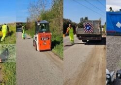 Falciano del Massico. Al via i lavori sulla Strada Provinciale 29: pulizia cunette laterali e ripristino segnaletica verticale.