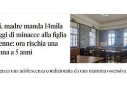Donne e stalking. Madre manda 14mila messaggi di minacce alla figlia minorenne: rischia condanna a 5 anni.