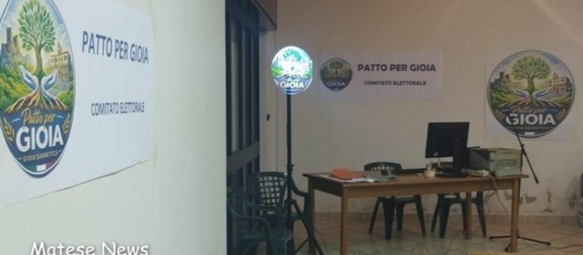 GIOIA SANNITICA / Verso le amministrative 2026. Un nuovo capitolo per Gioia Sannitica: il nostro impegno per voi: la nota di “patto per Gioia”.