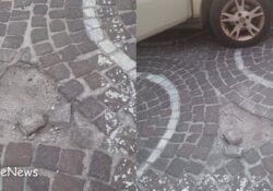 ALIFE. Donna cade rovinosamente a terra in Piazza Vescovado per colpa di una buca: “Le è andata bene. Non serve dire altro”. Amministrazione comunale sotto accusa.