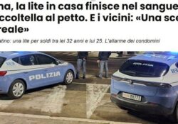 Donne violente. La lite in casa finisce nel sangue, lei lo accoltella al petto. I vicini: “Una scena surreale”.
