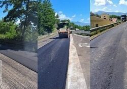 CASTEL CAMPAGNANO / PIANA DI MONTE VERNA / CAIAZZO. Al via i lavori lungo la strada provinciale 49: rifacimento pavimentazione stradale e sostituzione guardrail.