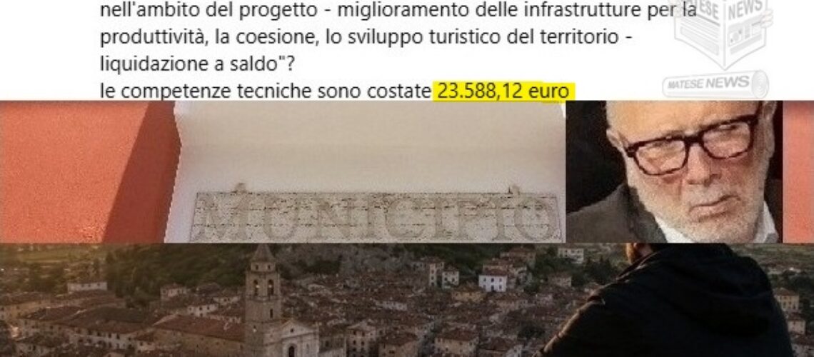 ALIFE. Si rimuove il tecnico dipendente e poi si affianca l’Ufficio Lavori Pubblici con due tecnici esterni a 26mila euro per 6 mesi. Ahh però !!! …da “Riflessioni alifane”.