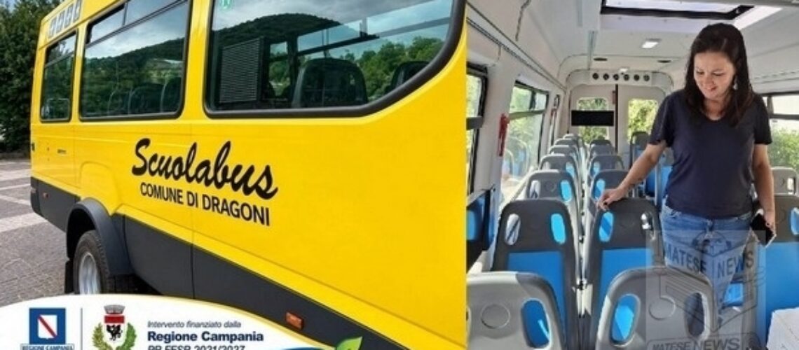 DRAGONI. Ecco un nuovo pulmino elettrico consegnato dalla Regione Campania: “La nostra sorpresa per voi – annuncia il Sindaco Antonella D’Aloia.